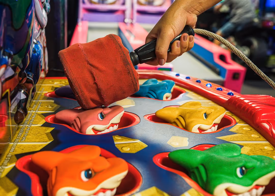 Shark game in the Ocean Isle Beach Pier arcade